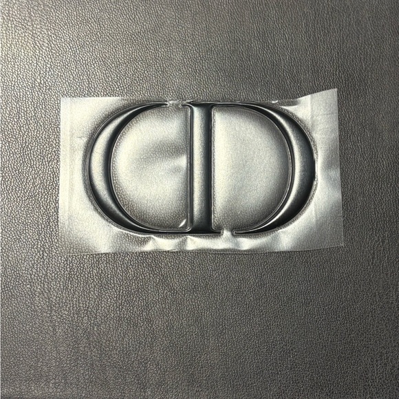 DIOR stand mirror Black CD Logo 14x19x1.5cm faux leather - Picture 8 of 9